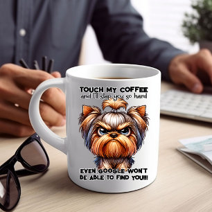 Lustige witzige Hunde-Humor-Kunst-Illustration Kaf Tasse