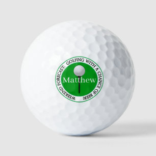 Lustige Wochenendvorhersage Golfbälle