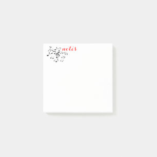 Lustige Wolke von Musiknoten Post-it Klebezettel