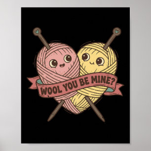 Lustige Wolle Du Wirst Mein Pun Valentinstag Stric Poster
