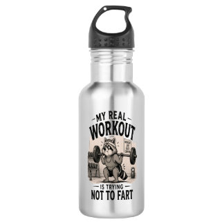 Lustige Workout-Flasche: Versucht nicht zu furzen Edelstahlflasche