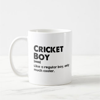 Lustige Wörterbuch-Definition für Cricket-Jungen Kaffeetasse