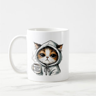 Lustige Wortkunst nope Katze Sarkasmus Kaffeetasse