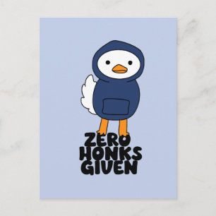 Lustige Wortspiel-Gans in Hoodie Postkarte
