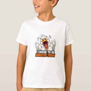 Lustige wütende Gans - Ich entscheide mich heute z T-Shirt