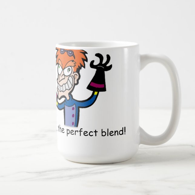 Lustige wütende Wissenschaftler-Kaffee-Tasse Kaffeetasse (Rechts)
