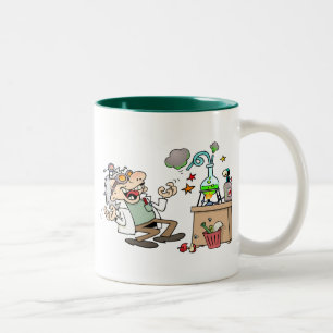 Lustige wütende Wissenschaftler-Tasse Zweifarbige Tasse