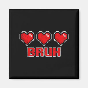 Lustige Xel-Herzen Gamer Bruh, Valentins-Videospie Magnet
