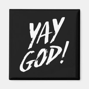 Lustige Yay Gott Grafik Jesus Christliche Religion Magnet