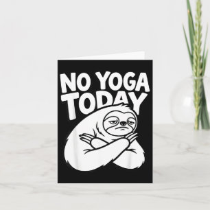 Lustige Yoga Fauler Faultier Fitness Humor Sarkast Karte