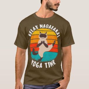 lustige Yoga Retro Madafakas siamese Katze Yoga T T-Shirt