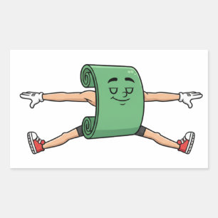 Lustige Yogamatte Cartoon Stretch Aufkleber