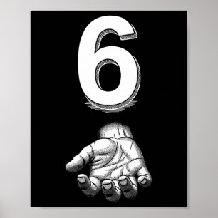 Lustige Zahl 6 Passendes 67 Meme Kostüm  Poster