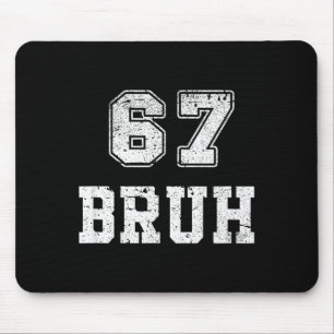 Lustige Zahl Bruh Meme Retro-Geschenk Männer, Jung Mousepad