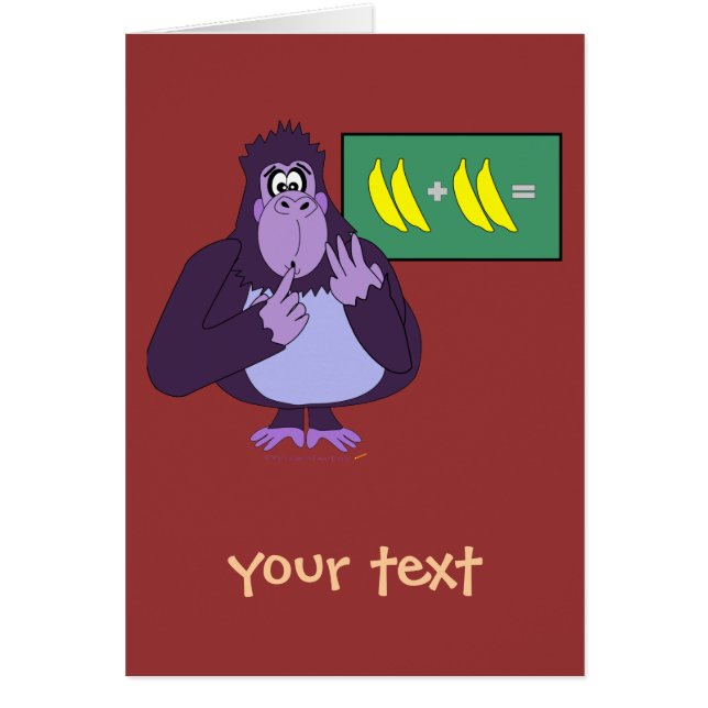 Lustige zählengorilla-Mathe-Gewohnheit (Vorne)