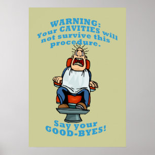 Lustige Zahnarzt-Büro-Wand-Kunst Poster