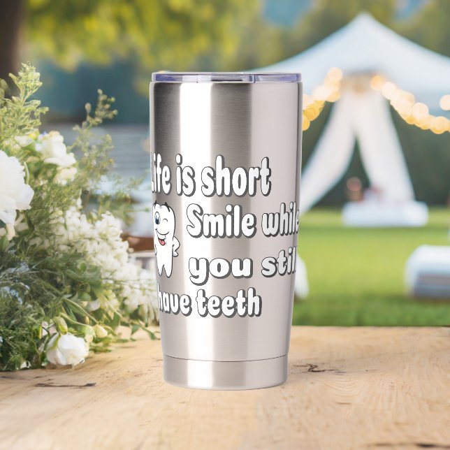 Lustige Zahnarzt-Zitate Thermobecher (Hochzeit (gedreht))