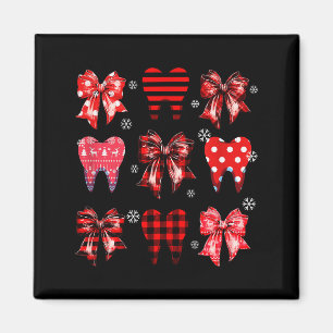Lustige Zahnärztliche Weihnachten Zähne Cute Xmas Magnet
