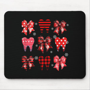Lustige Zahnärztliche Weihnachten Zähne Cute Xmas Mousepad