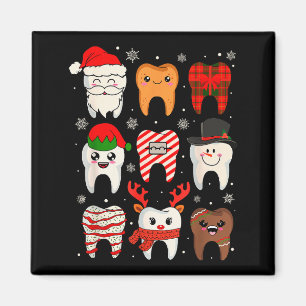 Lustige Zahnärztliche Weihnachten Zähne Süße Xmas Magnet