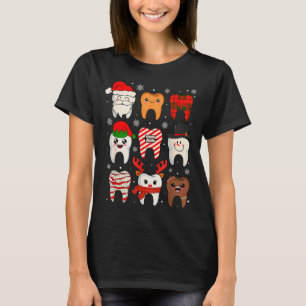 Lustige Zahnärztliche Weihnachten Zähne Süße Xmas T-Shirt
