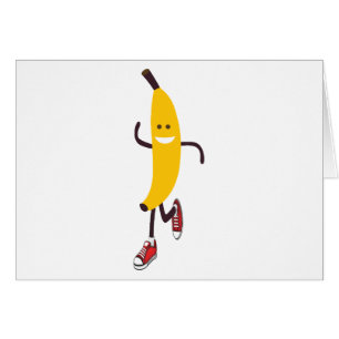 Lustige Zeichentrick laufende Banane