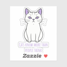 Lustige Zeichentrickkatze Aufkleber