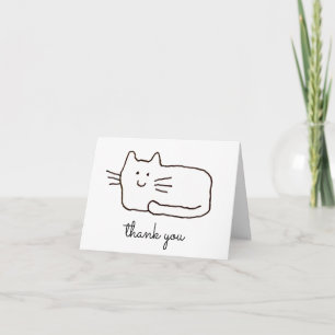 Lustige Zeichnung einer Cartoon-Katze Dankeschön g