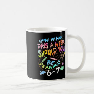 Lustige Zeichnung Skizzierender Künstler Kunstlieb Kaffeetasse