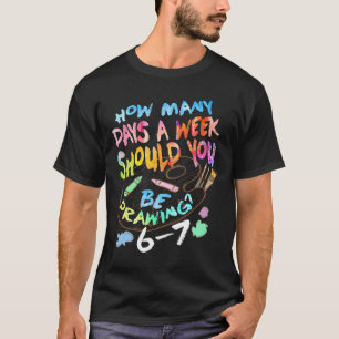 Lustige Zeichnung Skizzierender Künstler Kunstlieb T-Shirt