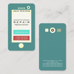 Lustige Zellentelefon-Imitatblickform Visitenkarte