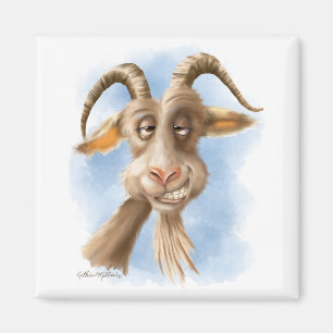 Lustige Ziegen-Cartoon Magnet