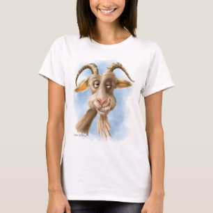 Lustige Ziegen-Cartoon T-Shirt