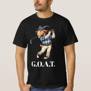 Lustige Ziegen-Golfer schwingen Club T-Shirt