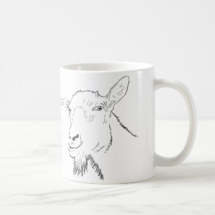 Lustige Ziegen-Linie, die Tierkunst-Entwurf Kaffeetasse