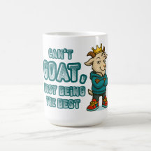 Lustige Ziegen-Tasse mit Krone und großspuriger At