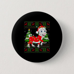 Lustige Ziegen-Weihnachtslichter-Santa-Kostüm häss Button