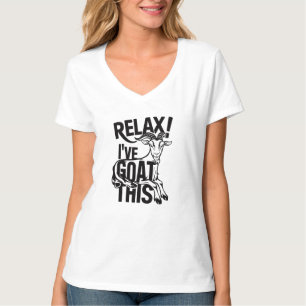 Lustige Ziegen-Zitat Entspann Dich Ich Habe Das Zi T-Shirt