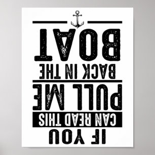 Lustige Zieh Mich Zurück In Das Boot Cool Lake Boo Poster
