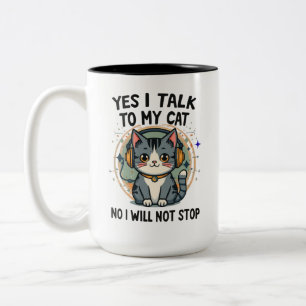 Lustige Zitat für introvertierte Katzenliebhaber S Zweifarbige Tasse