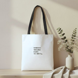 Lustige Zitat Humor inspirierende Typografie Tasche