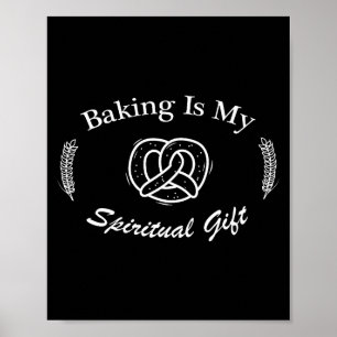 Lustige Zitate Backen Ist Mein Spirituelles Gesche Poster