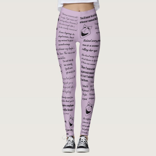 Lustige Zitate - fertigen Sie es besonders an - Leggings (Vorderseite)