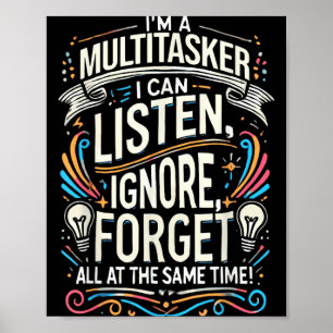 Lustige Zitate Humorvolle Mehrfachaufgabe Lustiger Poster
