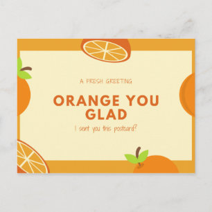 Lustige Zitate Orange Frucht Illustrationen Postkarte