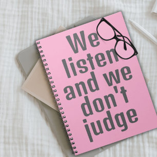 Lustige Zitate rosa Notizbuch Notizblock