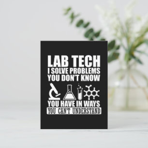 Lustige Zitate von Labortechnikern Laborant Humor Postkarte