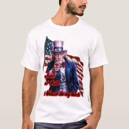 Lustige Zitate von Patriot Uncle Sam auf einem Wei T-Shirt
