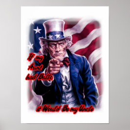 Lustige Zitate von Patriot Uncle Sam auf einer Poster