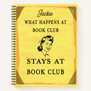 Lustige Zitate zum Buchclub personalisiert Notizbuch